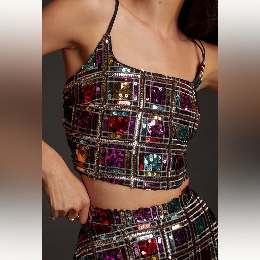 Maeve Sequin Deco Skirt Set (size: US 2/UK 6) NWT - Picture 4 of 5